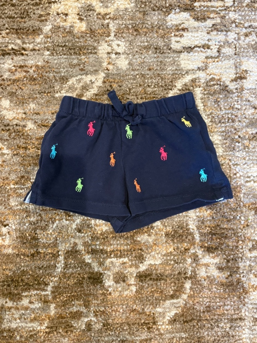 Ralph Lauren Navy Embroidered logo baby Shorts